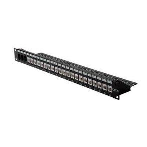 Roline Keystone 19'' Module Frame Cat.5/Cat.6, 24 Ports, Blank, Unshielded Black