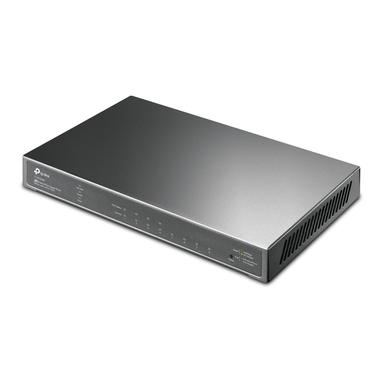 TP-Link TL-SG2008P PoE Switch Front Angle Image 
